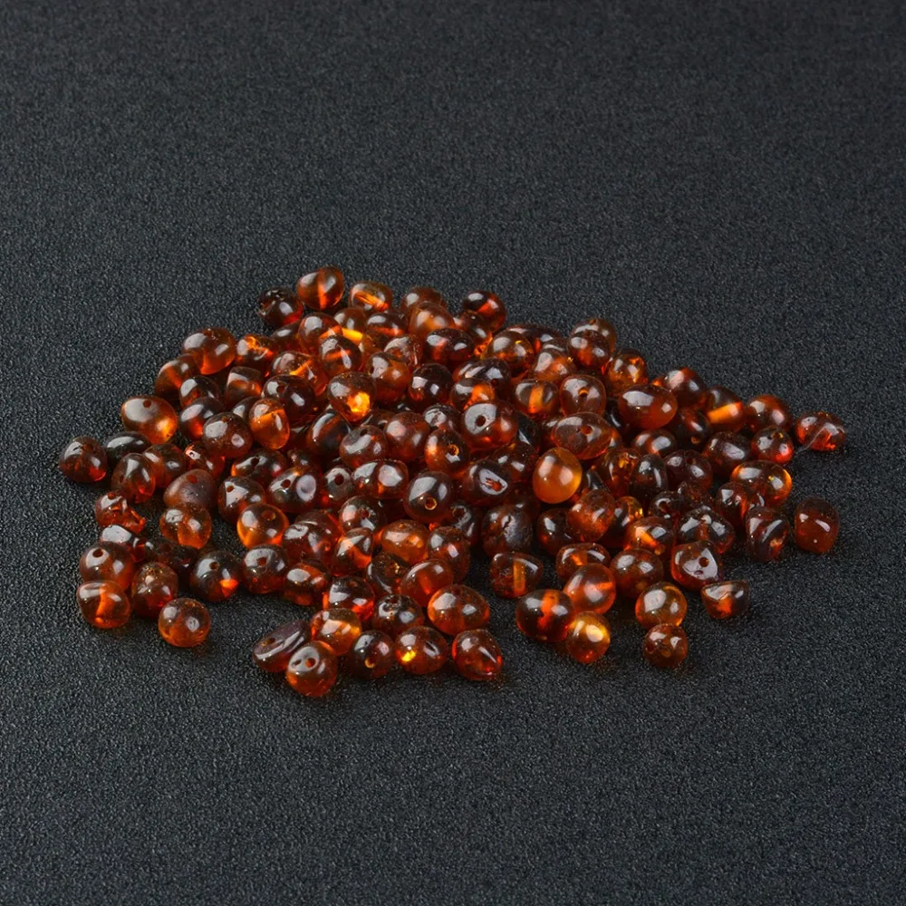 

Baltic Amber Beads 5-6mm Width Pre-Drilled Holes for Stringing Jewelry-Bulk DIY Supplies for Making Teething Necklace