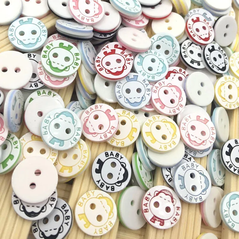 

10/50/100pcs 13mm Mix Baby Plastic Buttons Scrapbooking Sewing Craft PT138