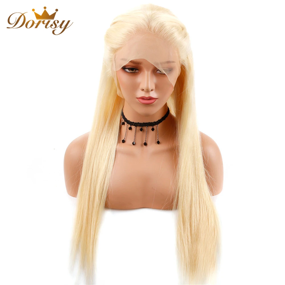

613 Color Lace Front Wig Peruvian Straight 13X4 Lace Front Human Hair Wigs 613# Blonde Lace Front Wig Pre Plucked Remy Hair