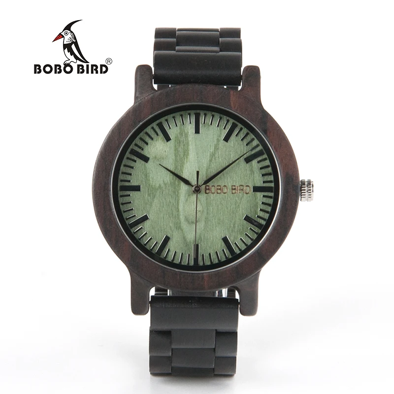 Casual Vintage Watch Men BOBO BIRD Wooden Watches Handmade Wooden Band Male Wristwatch relogio masculino C-M04