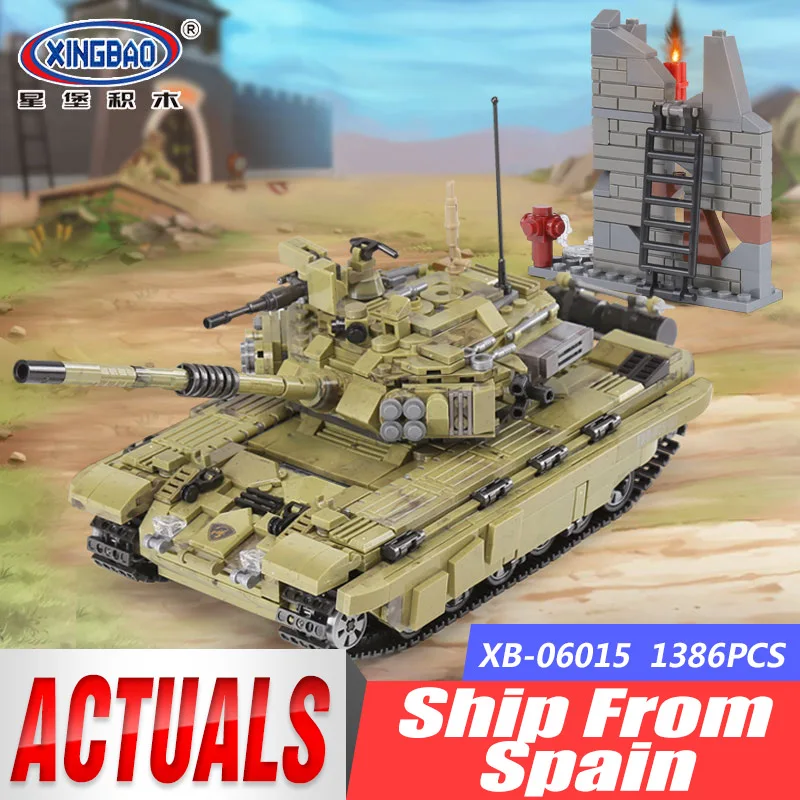 

New XINGBAO 06015 1386Pcs Boys Military Series The Scorpio Tiger Tank Set Building Blocks Bricks Children Toys Christmas Gifts