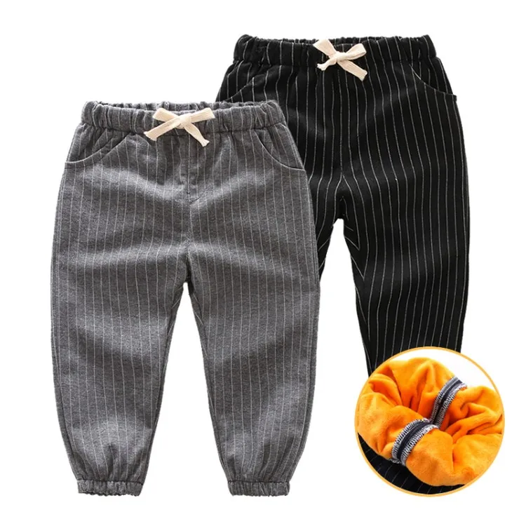 2017 new fashion 2 8 years old baby winter pants boys thicken striped