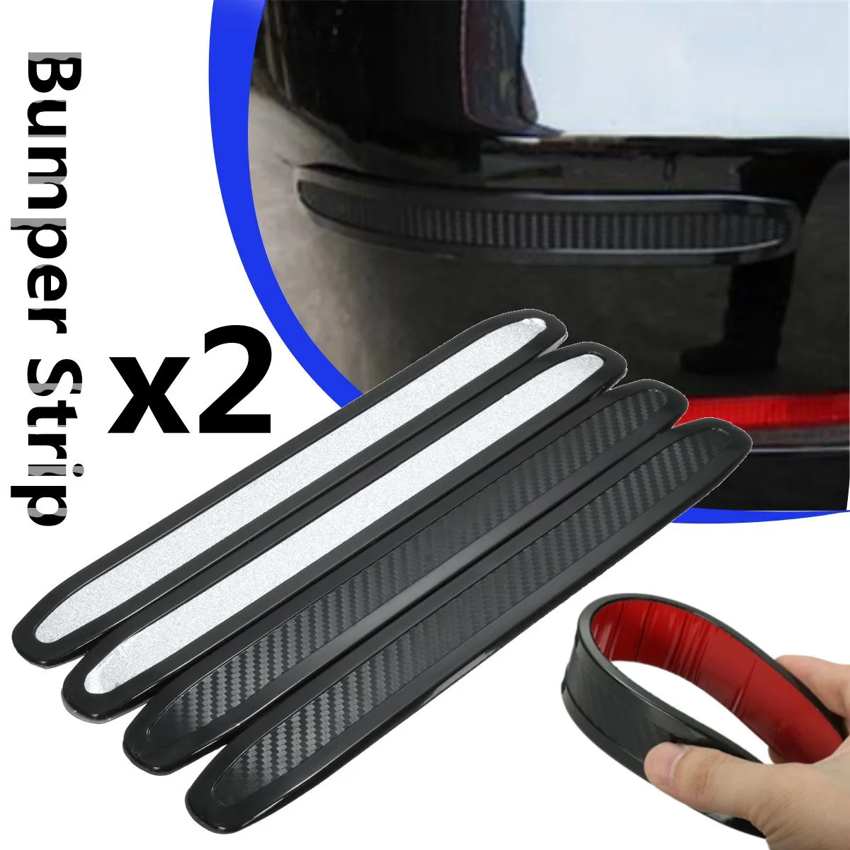 Buy 2x Car Bumper Corner Guard Strip Anti rub Scratch