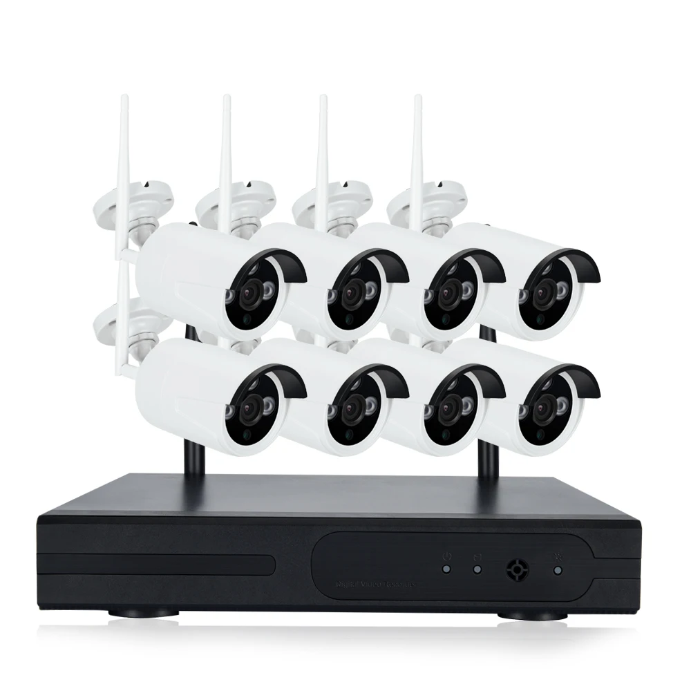 Wireless 8CH NVR System Outdoor 720P 960P 1080P HDMI 8CH NVR KIT Super