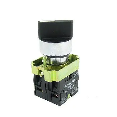 AC 240V 3A 1NO 1NC DPST черная крышка 2 положения селектор защелкивающийся вращающийся