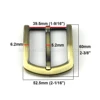 Металлическая матовая пряжка для ремня 1x40 мм, Мужская Концевая планка, пяточная планка, одна булавка, полупряжка, подходит для ремня 37-39 мм, з... ► Фото 2/6
