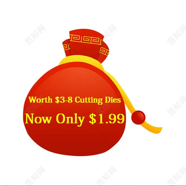 

YaMinSanNiO Worth $3-$8 Heart Tree Cloud Flower Cutting Dies Diecuts Metal Dies Stencil Embossing Lucky Bag