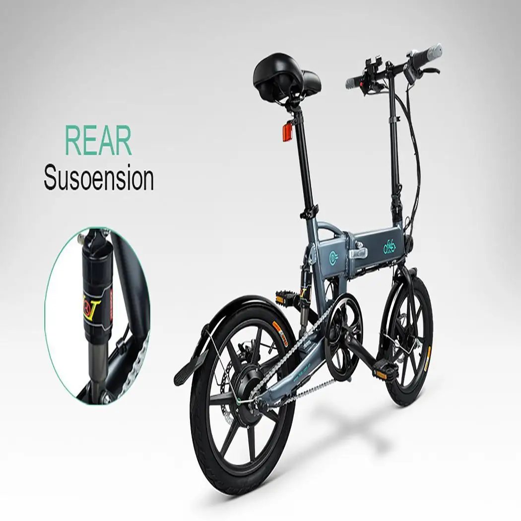 Clearance FINDO Folding Electric Bicycle Aluminum Alloy Folding Bike With Pedals Tire 250W Hub Motor Electric Folding Bicycle 3