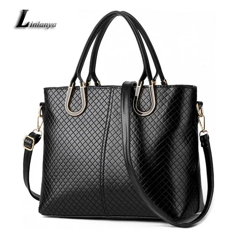 Women Pu Leather Messenger Bags Diamond Lattice Tote Bags For Ladies