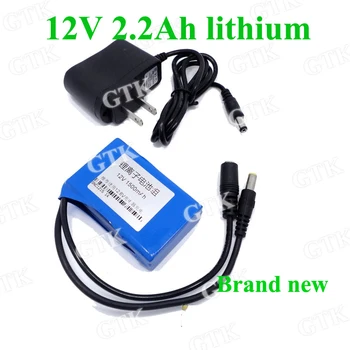 

Customize 18650 12V 2.2Ah li-ion 11.1v 2200mah DC plug for LED light strip camera rechargeable lithium battery pack +charger