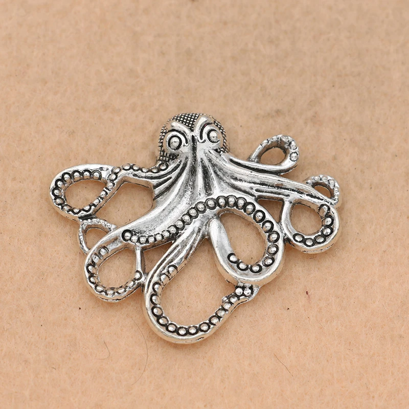 octopus charms jewelry supplies antique bronze charms jewellery making keyring charm bracelet charms steampunk charms metal charms 6