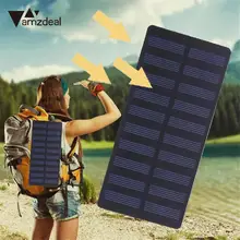 Amzdeal 3W 5.5V Polysilicon Solar Panel Charger Garden Lamp Outdoor Portable 15×6.9cm Solar Cells Power Bank Light Charging