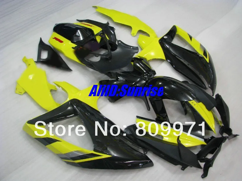 

S318 HOT!!! Yellow black full Fairing for SUZUKI GSXR600 750 GSXR600 GSXR750 GSX-R600 750 K8 08 09 2008 2009