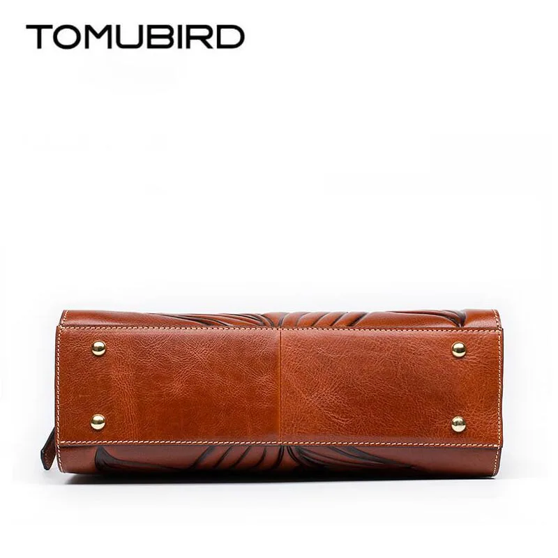 TOMUBIRD новая улучшенная воловья кожа тиснение известный бренд Женская сумка