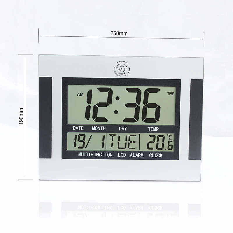 

Wall Clock Table Watch with Temperature Snooze Calendar Nixie Electronic Desk Bedside Big Number Large LCD Digital Alarm Clock