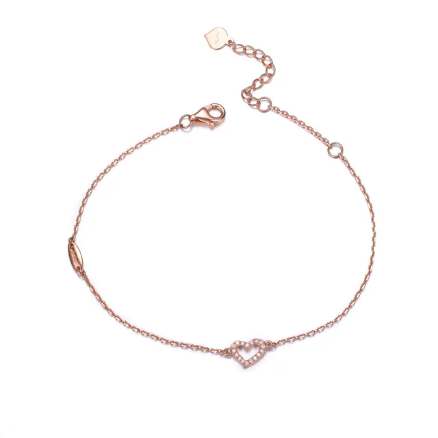 2017 New Stylish And Elegant 18k Rose Gold Diamond Bracelet Female 2017 New Stylish And Elegant 18k Rose Gold Diamond Bracelet Female Heart Shaped