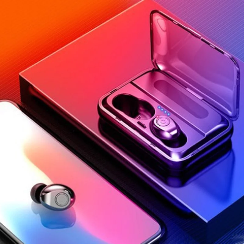 

Centechia Wireless Earphone In-ear Stereo Sports Invisible Bluetooth 5.0 Earbud with Charging Pod HSJ-19