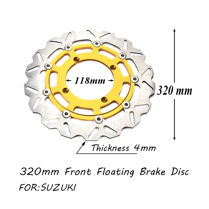 320 мм Большой передний ротор плавающего тормозного диска пластина подходит для грязи питбайк гоночный мотоцикл Супермото