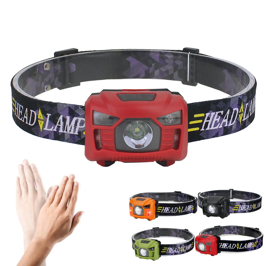 

5W XPE Motion Sensor LED Headlight Waterproof USB Charging Head Flashlight Torch Camping Fishing Headlamp Emergency Lantern