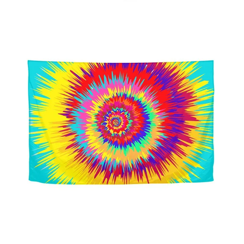 Красочные 3D печать Boho макраме стене висит богемный Декор хиппи психоделический