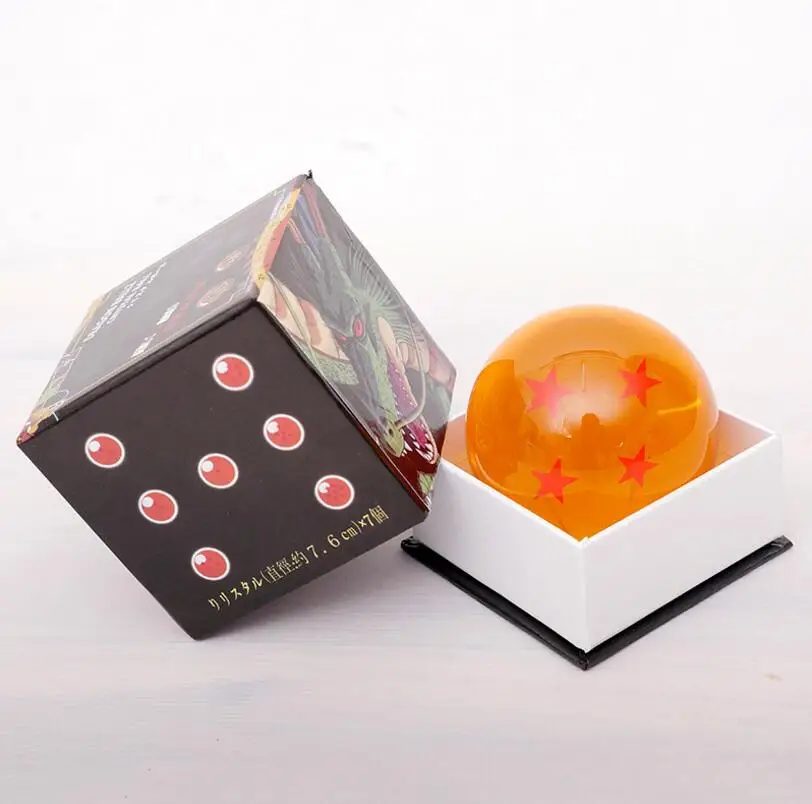 

Original Box 7.6CM Dragon Ball Z Crystal Balls Action Figure Japanes Anime 1 2 3 4 5 6 7 Star Dragonball Children Kids Toys