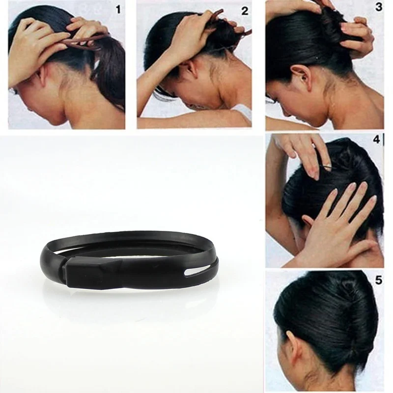 2pcs/set Women Formal DIY Hair Styling Updo Donut Bun Clip Tool Formal French Twist Maker Holder Hair Sticks 3