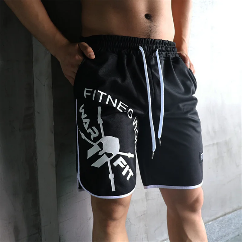 

New Fashion Solid Men's Large size Shorts Summer Mens Beach Shorts Polyester Casual Male fitness workout Shorts Brand Clothing