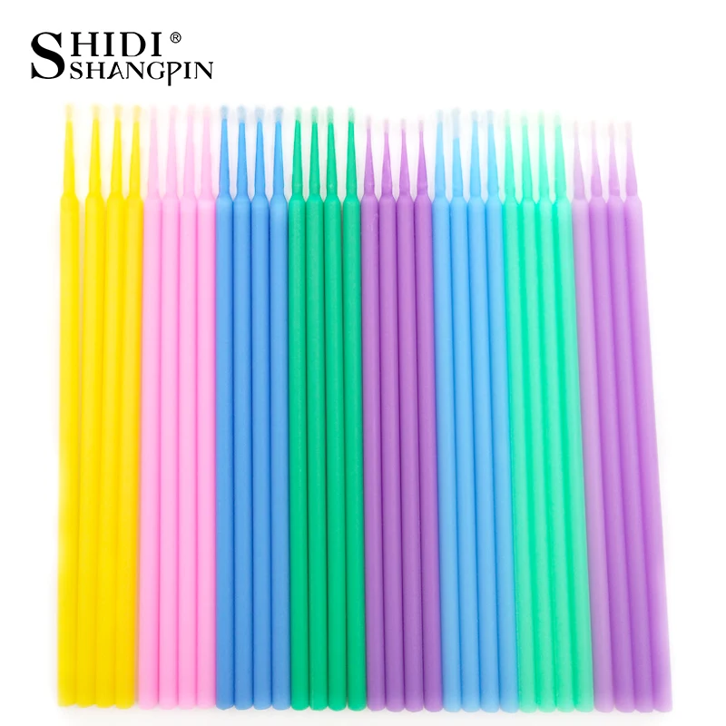 

100 PCS Disposable Make Up Eyelashes Mini Individual lashes Applicators Mascara Brush Lash Extensions Cotton Swab makup tools