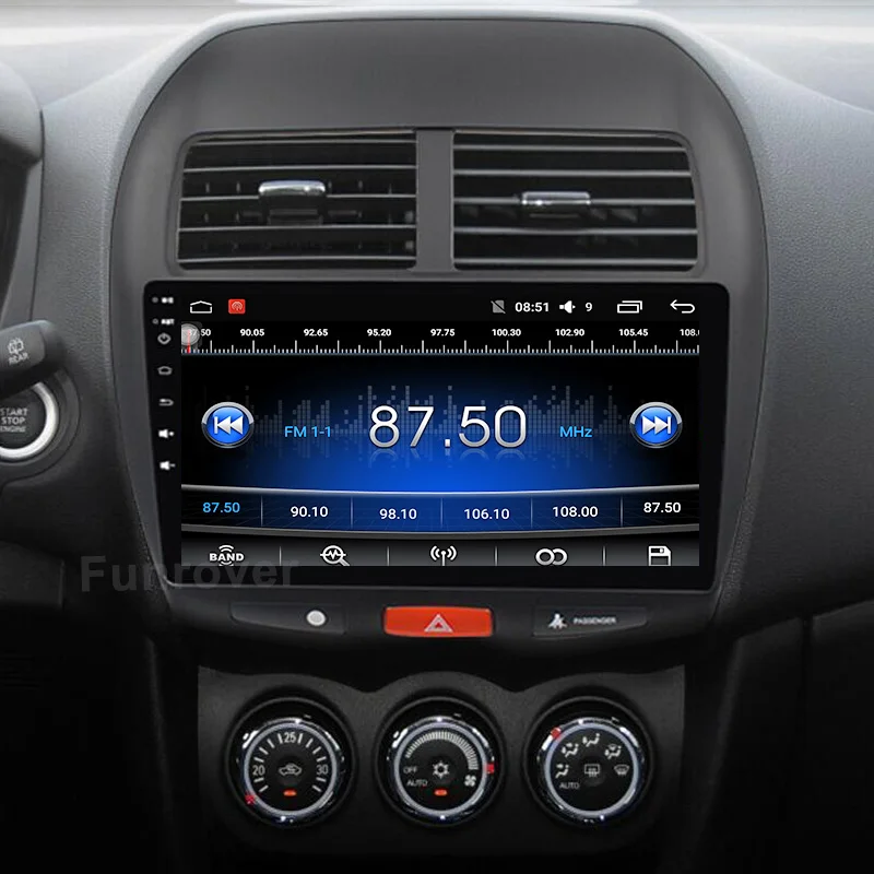 Top Funrover 10.1" Android 8.0 2 din Car multimedia DVD Player For Mitsubishi ASX 2010-2017 car gps navigatio Radio Stereo headunit 2