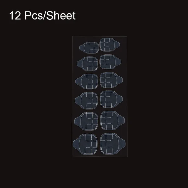 5 листов/набор, прозрачные двухсторонние клейкие ленты, накладные наклейки для ногтей, не оставляющие следов, накладные ногти, наклейки для наращивания ногтей, советы, инструменты - Цвет: 1