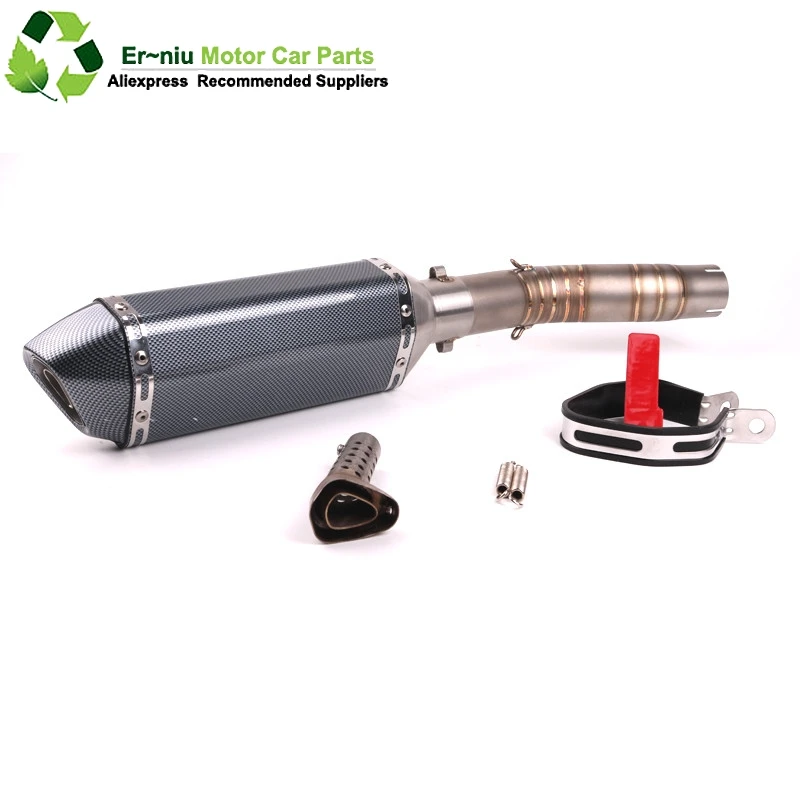 

GSXR1000 motorcycle exhaust contact middle pipe + muffler full system for SUZUKI GSXR 1000 slip-on