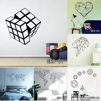 

Diamond Shape Geometry Vinyl Decals Geometric Wall Sticker Home Modern Removable Decor for Living Room