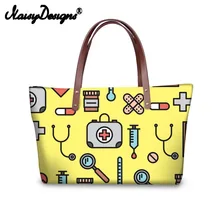 Бесшумные дизайнерские женские сумки-тоут с рисунком медсестры, большие сумки для женщин, роскошная сумка для шоппинга, Молодежная Повседневная сумка для девочек, Прямая