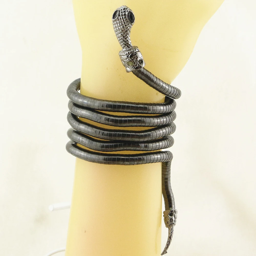 

Women Simple Bracelet The Mortal Instruments City of Bones Isabelle Serpent Snake Bracelet Curved Chunky Stretch Cuff Bangles