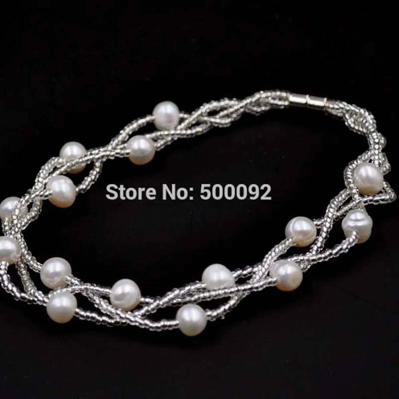 Pearl Bracelet wedding braccelet 5-6mm Freshwater Pearl Bracelet,white pearl bracelet,original bracelet,twisted pearl bracelet