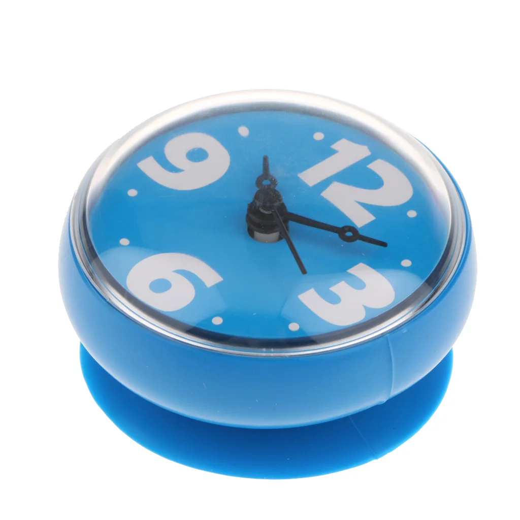 Atomic Bathroom Shower Silicone Clock Time Watch With Suction Cup Wall Clock Sticker 