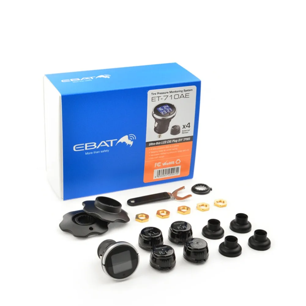 

Wireless Sensor Car Display LCD Tire Pressure Monitoring System Monitor ET710