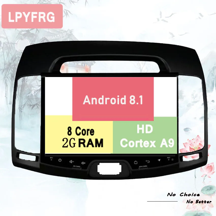 

Android 8.0 car DVD player multimedia for Hyundai Elantra 2007-2011 GPS navigation bt radio CD cassete BT steering wheel System