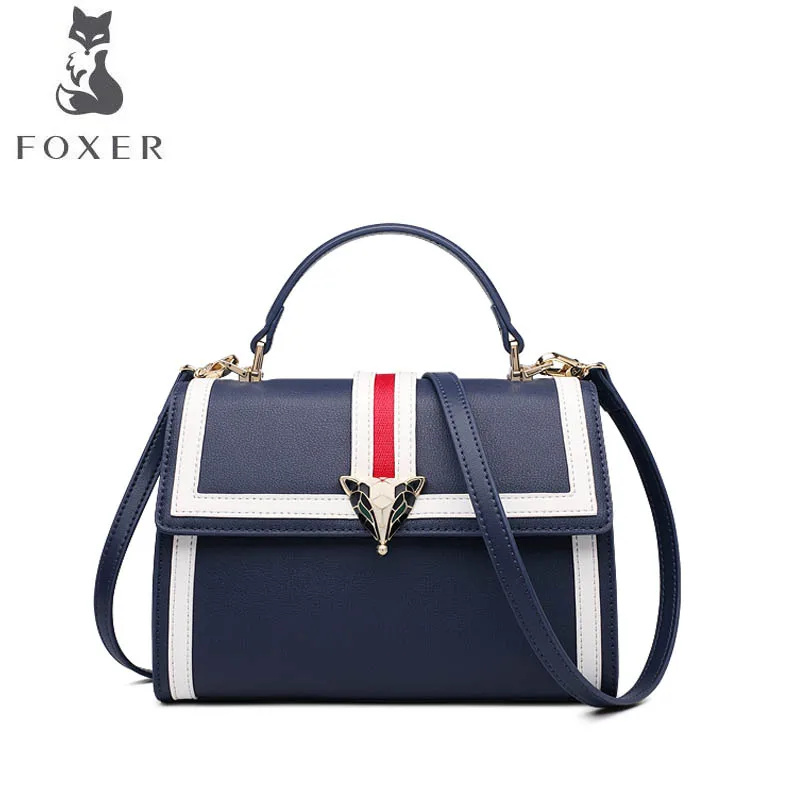 

FOXER 2019 new casual leather shoulder messenger bag European and American fashion shoulder bag female Designer bag female