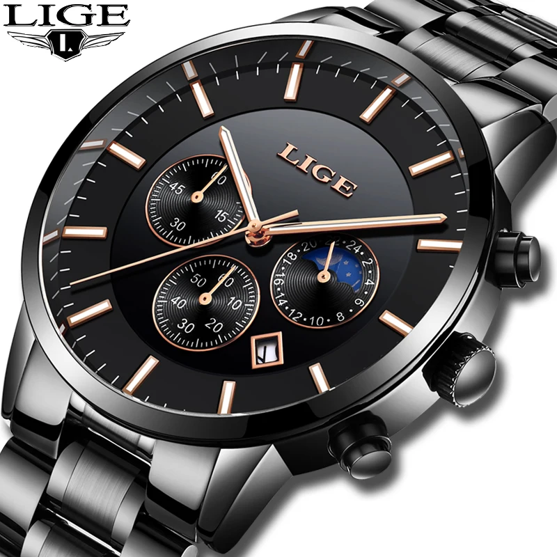 

Relogio Masculino 2019 LIGE Mens Watches Top Brand Luxury Men's Fashion Business Watch Men Casual Waterproof Quartz Wristwatch