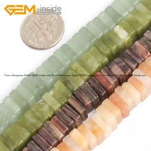 Plaza Flake Granos Para La Joyería Que Hace 3X8mm 15 pulgadas Seleccionable Color DIY Joyería FreeShipping Al Por Mayor de la Gema