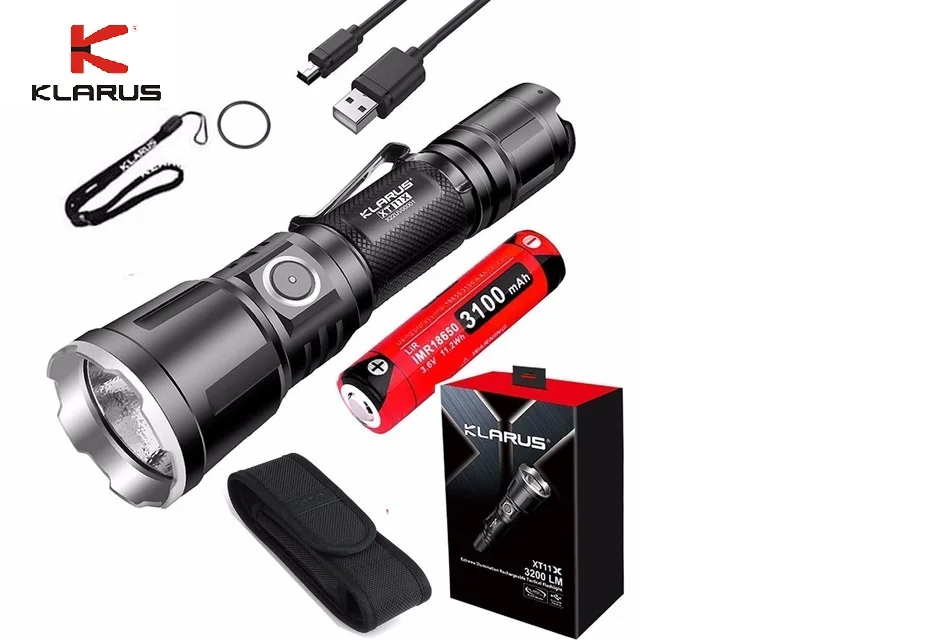 

2018 NEW Klarus XT11X CREE XHP70.2 P2 LED 3200 Lumens Rechargeable Tactical Flashlight With Battery