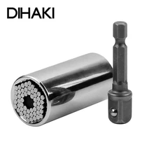 Универсальная головка гаечного ключа с крутящим моментом, набор гнезд 7-19 мм, сверло питания, храповая втулка, гаечный ключ, волшебный ключ, ручные инструменты