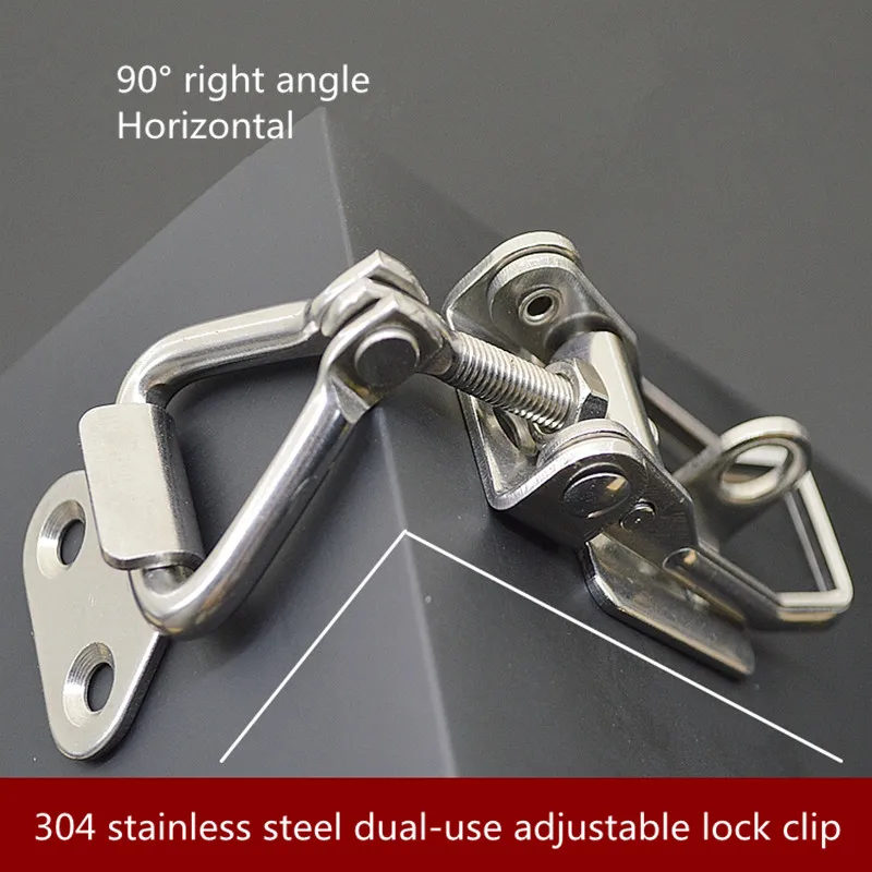 

304 stainless steel fast fixture heavy 90 degrees Angle lock clasp Adjustable buckle lock lock factory