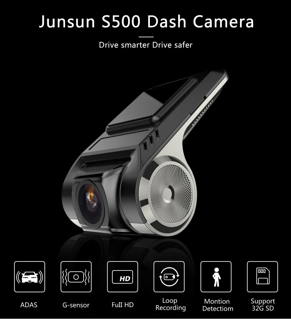 Smart ADAS Mini Car DVR Camera FHD 1080P LDWS Auto Digital Video Night Vision Recorder Dash Cam for