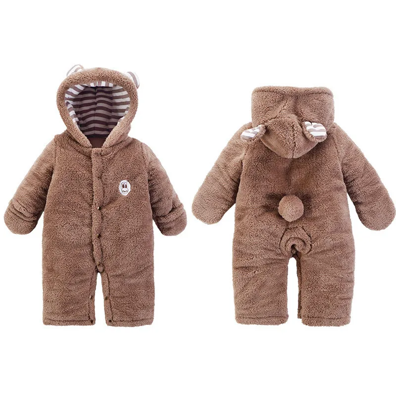 New Arrival !Autumn and Winter Baby Boy&Girl Clothes Newborn Cartoon Animal Outwear Clothing Baby Warm Jumpsuit Free Drop Ship10