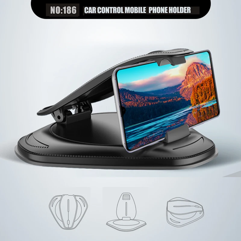 

Car Console Phone Navigation Bracket Dash Board Non-slip Mat Universal Cellphone Silicone PU Creative Phone Holder Car Bracket