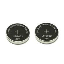 2PCS 3,6 V LIR2032 lir 2032 lithium-ionen akku 40mah Li-Ion taste münze zell ersetzen für CR2032 CR 2032