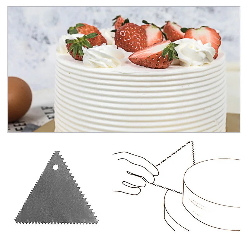 

Hoomall Comb Design Cake Side Icing Scraper Icing Smoother Edge Set Baking Tools Cake Scraper Kitchen DIY Cake Decorating Tools
