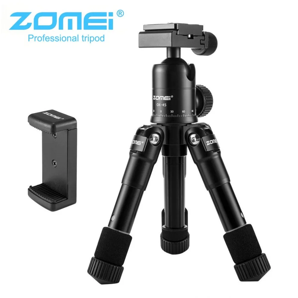 

Zomei CK45 Camera Tripod With Quick Release Plate For SLR DSLR Camera With Ball Head Angle Lock Rubber Foot Pad Panning Dial